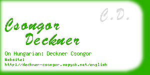 csongor deckner business card
